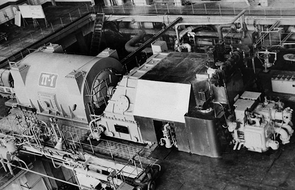 Первый турбоагрегат ТЭЦ. 1959 год